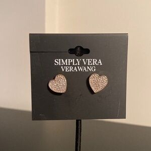 Simply Vera Vera Wang Sparkling Gold Heart Earrings